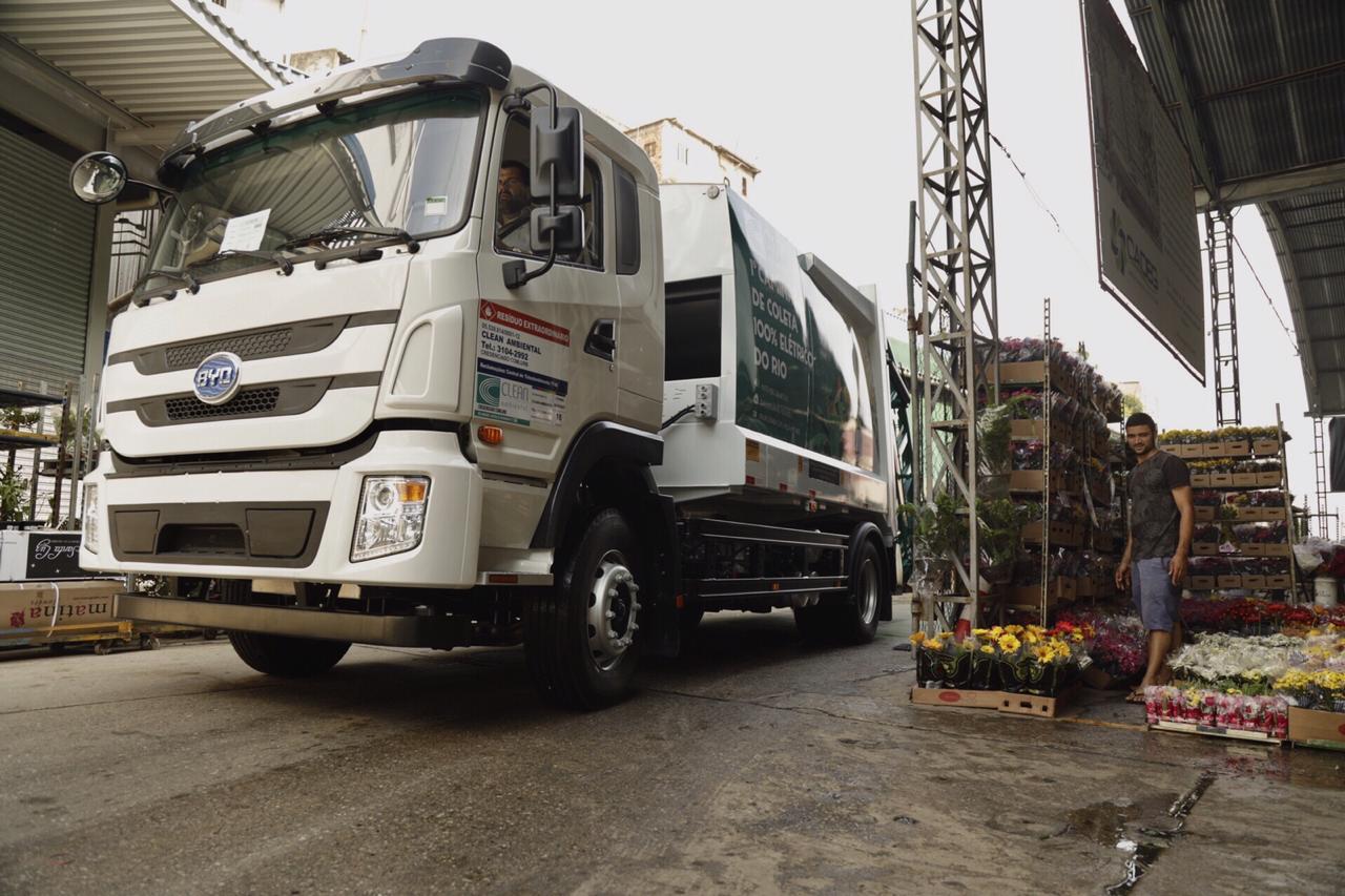 Caminhão elétrico BYD - Clean Ambiental - Rio de Janeiro