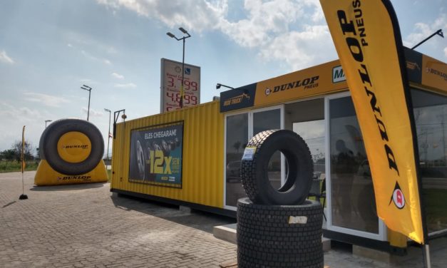 Dunlop investe em containers para atender caminhoneiros