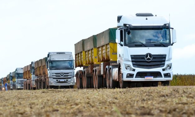 Mercedes-Benz Actros protagoniza abertura de colheita do Grupo Risa