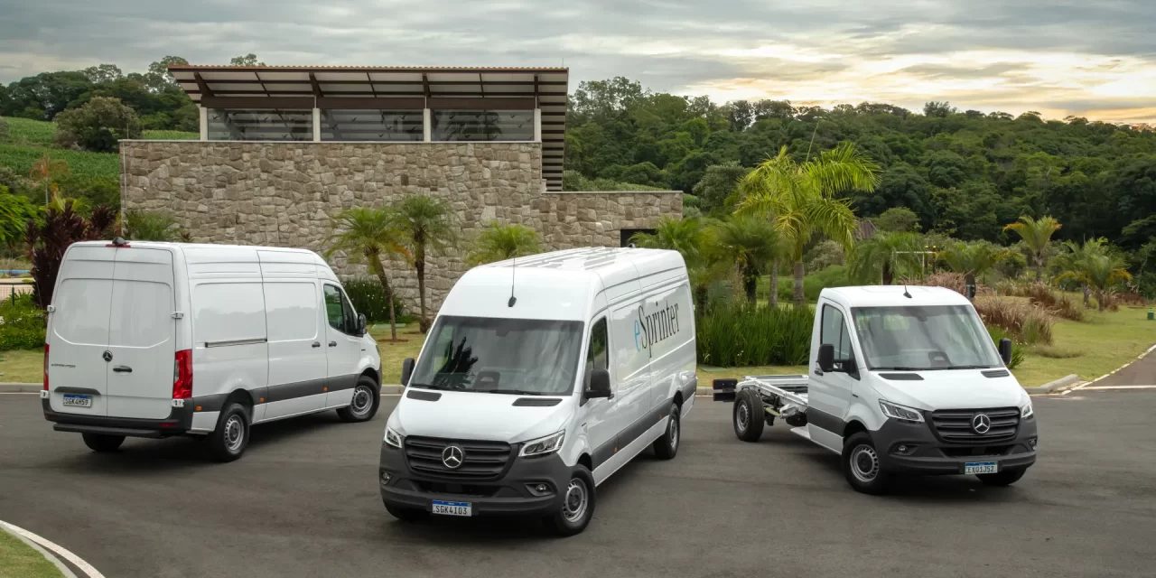 Linha Sprinter elétrica pode rodar até 478 km com uma carga de bateria