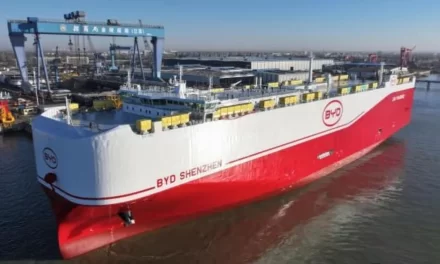 Changsha é o segundo navio da BYD capaz de transportar 9,2 mil veículos